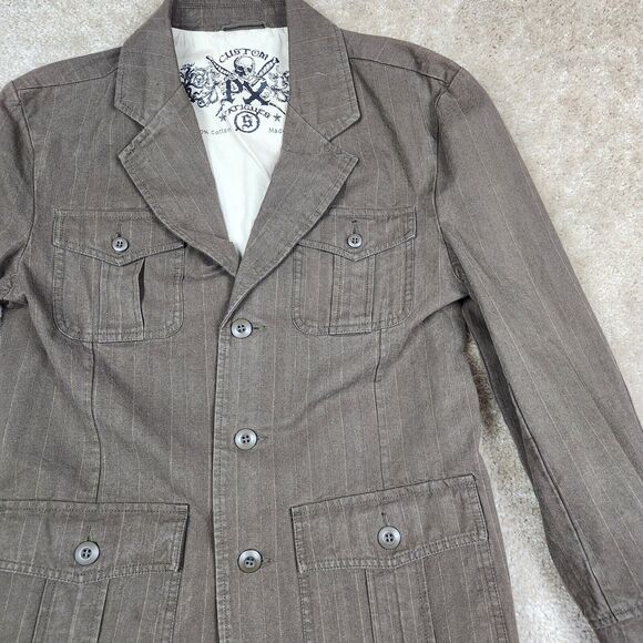 PX CUSTOM Jacket Small Brown Womens Button Up EUC - Picture 2 of 9